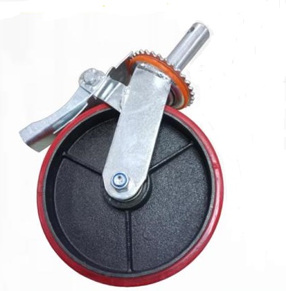 RUEDA P.U POLIURETANO PARA ANDAMIO 8" CON FRENO REF. 1002047 MARCA RUTEL
