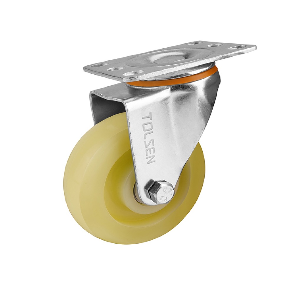 RUEDA GIRATORIA TAMAÑO 75MM 3" CARGA MAX 80K MATERIAL PP BLANCO REF: 62906 MARCA TOLSEN