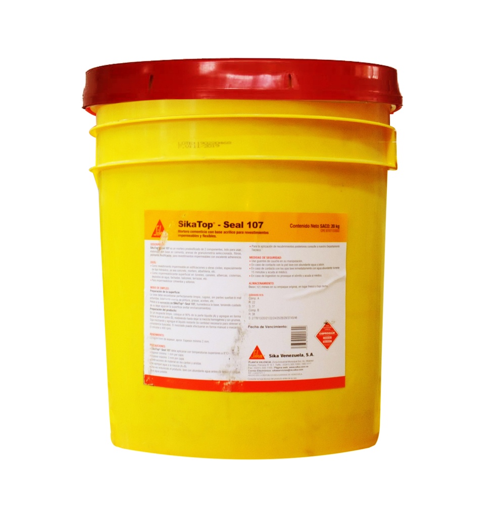 SIKA TOP SEAL 107 JUEGO 20 KGS BICOMPONENTE MORTERO IMPERMEABILIZANTE REF. 124577 MARCA SIKA