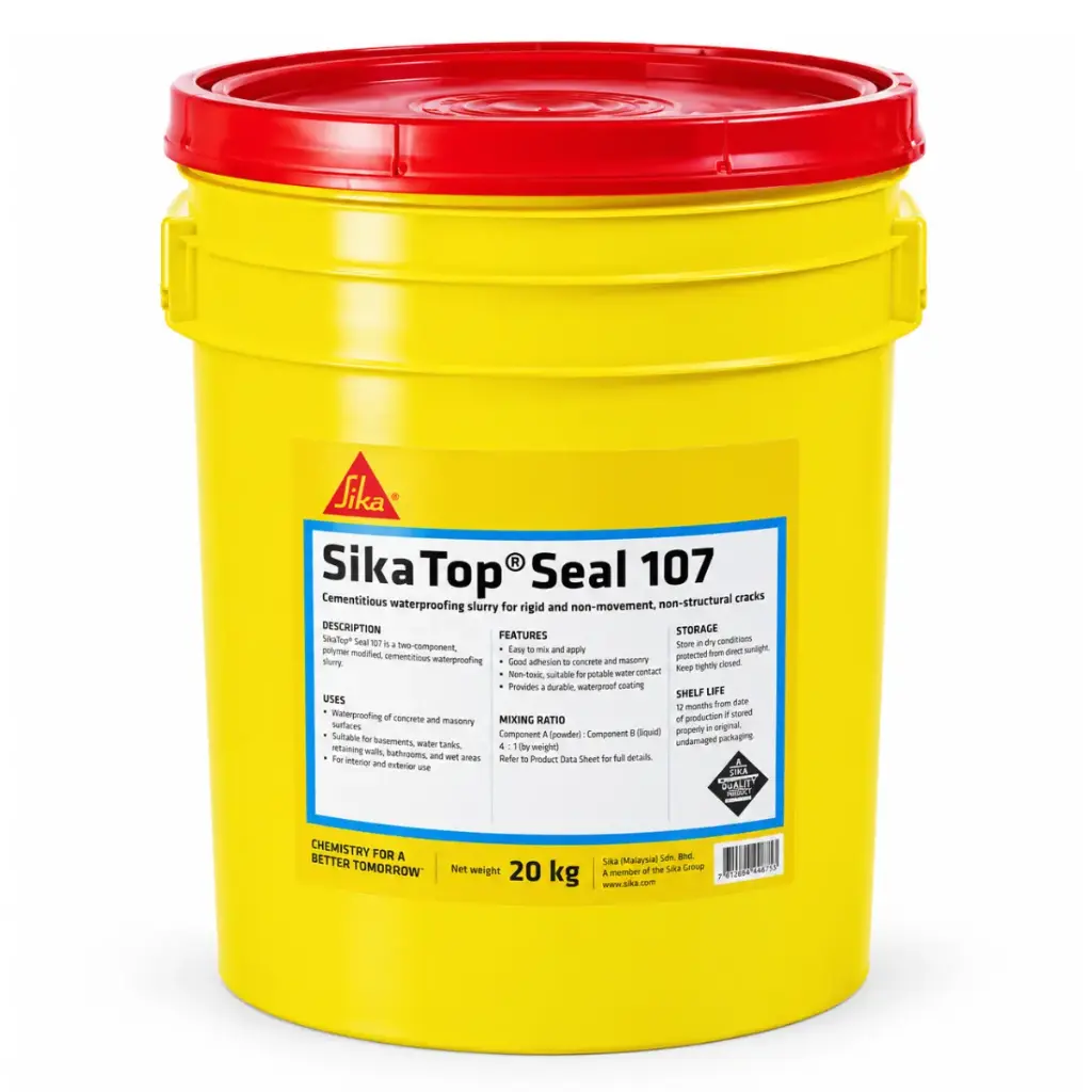 SIKA TOP SEAL 107 JUEGO 20 KGS BICOMPONENTE MORTERO IMPERMEABILIZANTE REF. 124577 MARCA SIKA