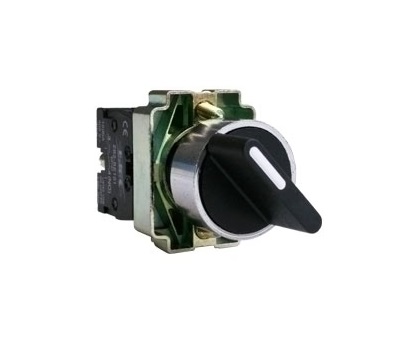SELECTOR DE MULETILLAS 2 POS, 22 MM BASE METALICA REF. 19200 MARCA SAMG ELECTRIC