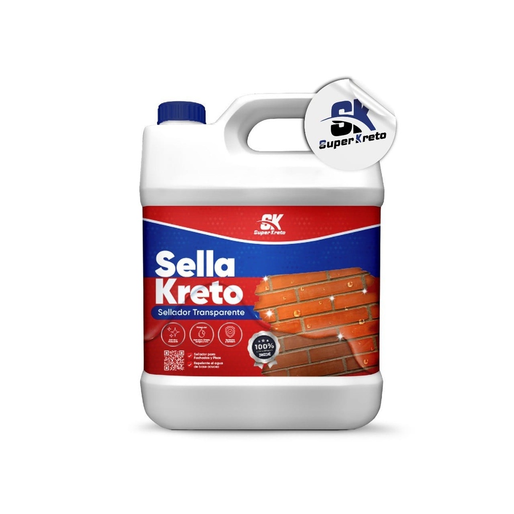 SELLA KRETO SELLADOR TRANSPARENTE DE PISOS Y FACHADAS 1 GLN SUPER KRETO
