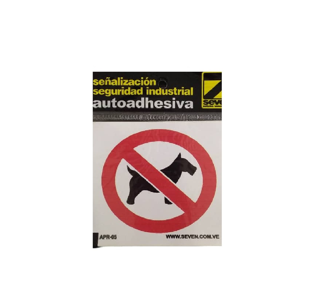 SEÑALES DE SEGURIDAD NO SE ADMITEN ANIMALES 10 CM X 10 CM VINIL AUTOADHESIVO REF. APR-05 MARCA SEVEN
