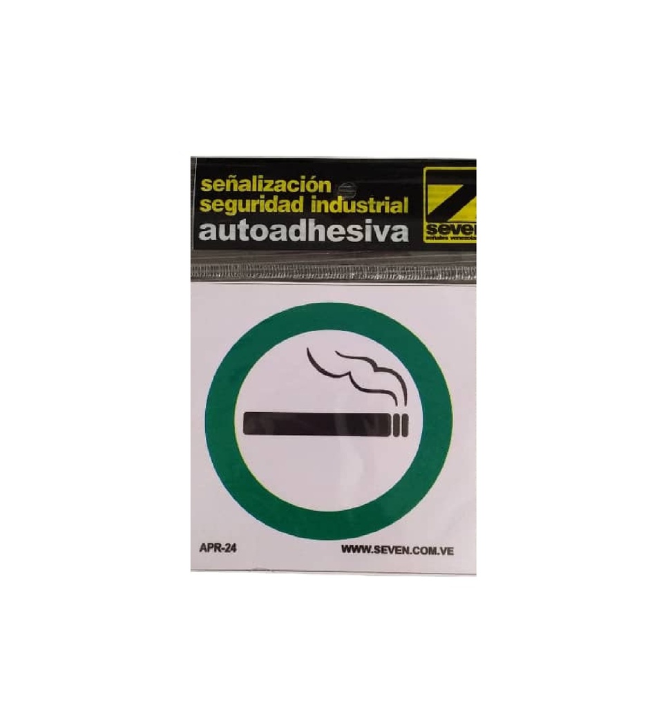 SEÑALES DE SEGURIDAD AREA FUMADORES 10 CM X 10 CM VINIL AUTOADHESIVO REF. APR-24 MARCA SEVEN