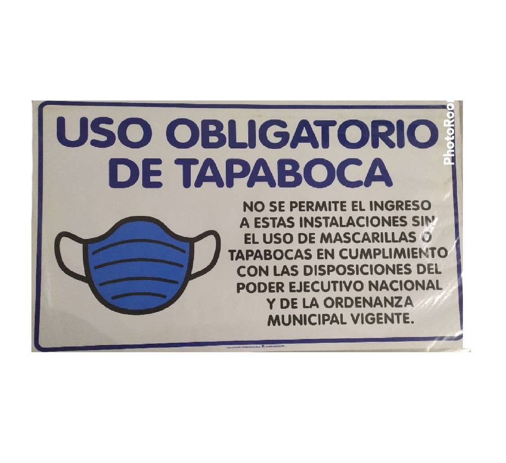 SEÑALES DE SEGURIDAD ORDENANZA TABABOCA 80 CM X 50 CM VINIL AUTOADHESIVO REF. COVID19-021 SEVEN