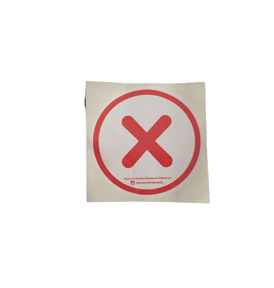 SEÑALES DE SEGURIDAD EQUIPO FUERA DE SERVICIO 15 X 15 CM VINIL AUTOADHESIVO REF. COVID19-100 SEVEN