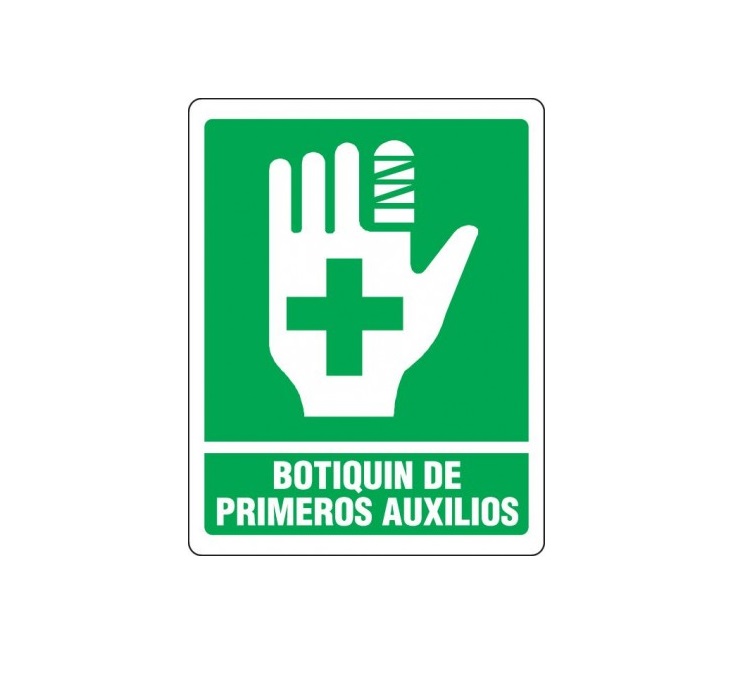SEÑALES DE SEGURIDAD BOTIQUIN DE PRIMEROS AUXILIOS 19,5 x 25 CM REF. EM-01 MARCA SEVEN