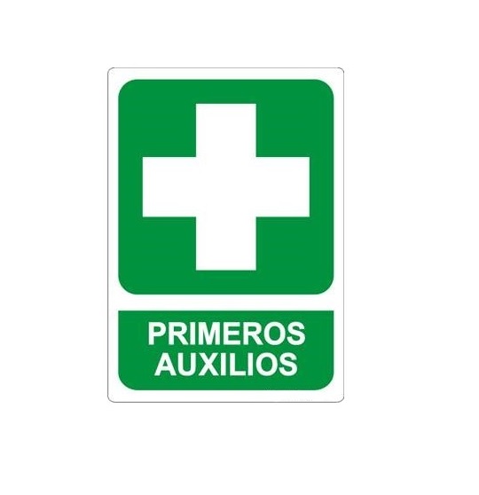 SEÑALES DE SEGURIDAD PRIMEROS AUXILIOS 19,5 x 25 CM REF. EM-06 MARCA SEVEN