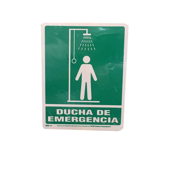 SEÑALES DE SEGURIDAD DUCHA DE EMERGENCIA 19,5 CM X 25 CM REF. EM-11 MARCA SEVEN