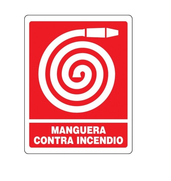 SEÑALES DE SEGURIDAD MANGUERA CONTRA INCENDIO 19,5 x 25 CM REF. FU-02 MARCA SEVEN