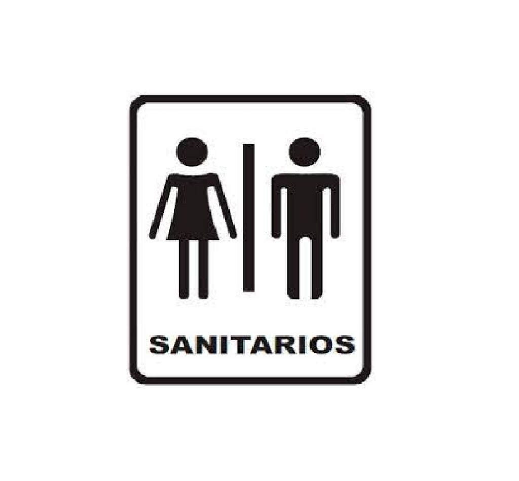 SEÑALES DE SEGURIDAD SANITARIOS 19,5 CM X 25 CM REF. IN-01 MARCA SEVEN