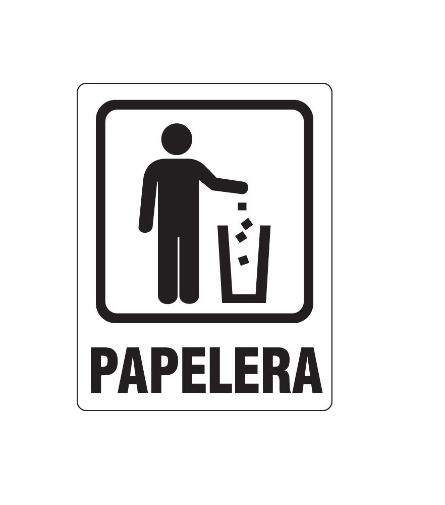 SEÑALES DE SEGURIDAD PAPELERA 19,5 CM X 25 CM REF. IN-08 MARCA SEVEN