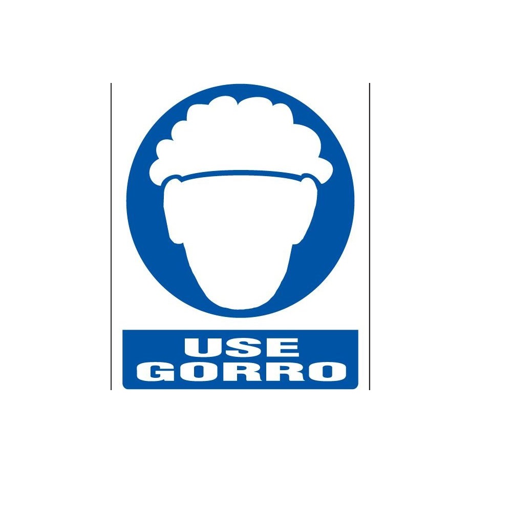 SEÑALES DE SEGURIDAD USE GORRO 19,5 x 25 CM REF. OB-06 MARCA SEVEN