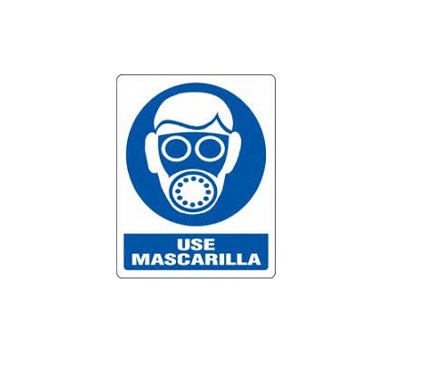 SEÑALES DE SEGURIDAD USE MASCARILLA 19,5 CM X 25 CM REF.OB-27 MARCA SEVEN