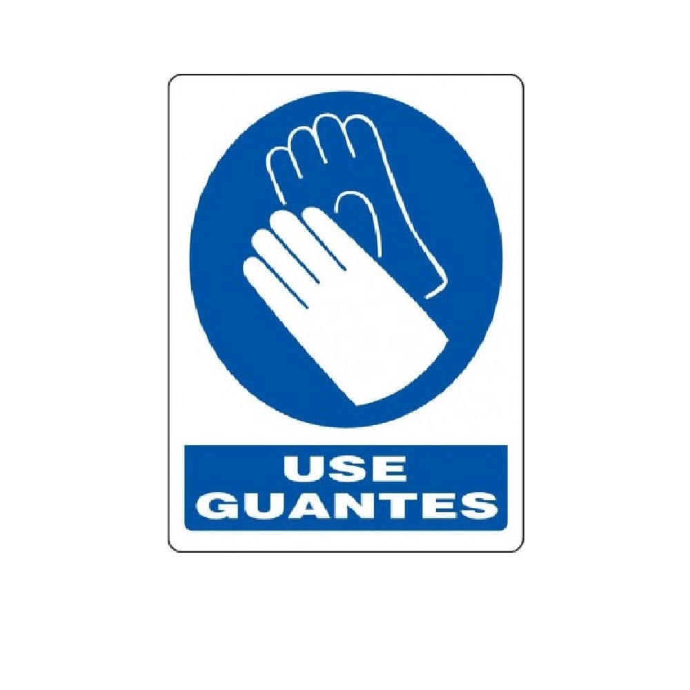 SEÑALES DE SEGURIDAD USAR GUANTES 19,5 x 25 CM REF. OB-09 MARCA SEVEN