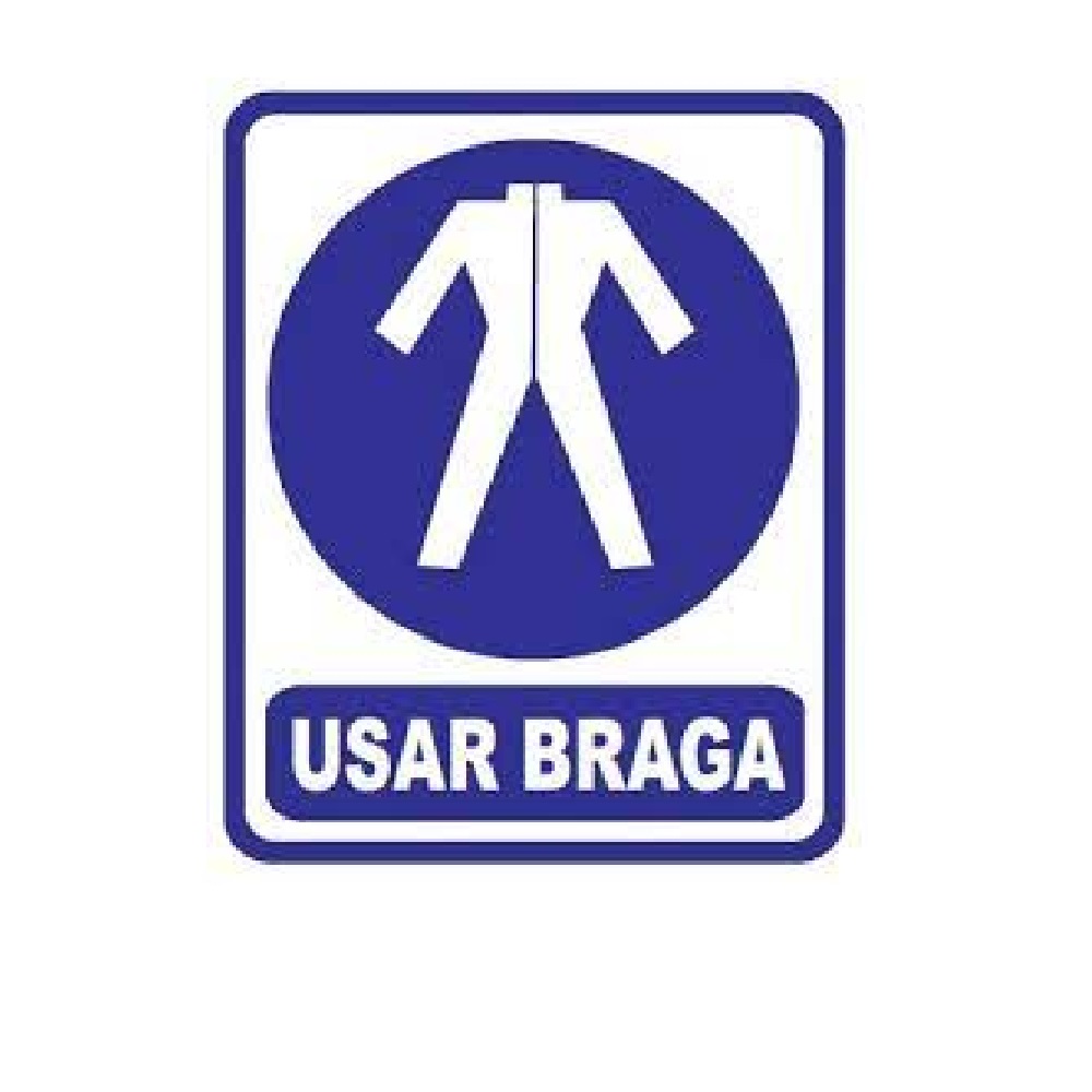 SEÑALES DE SEGURIDAD USAR BRAGA 19,5 x 25 CM REF. OB-11 MARCA SEVEN