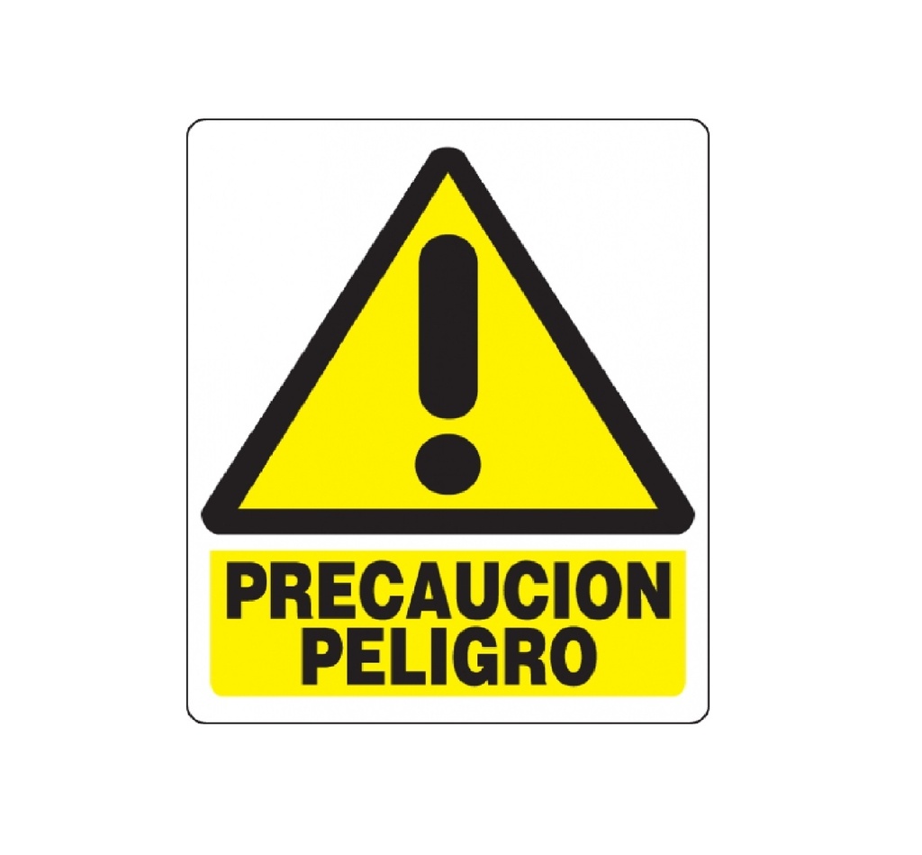 SEÑALES DE SEGURIDAD PRECAUCION PELIGRO 19,5 x 25 CM REF. PE-09 MARCA SEVEN