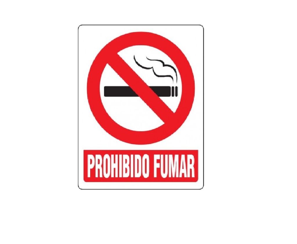 SEÑALES DE SEGURIDAD PROHIBIDO FUMAR 19,5 X 25 CM REF. PR-01 MARCA SEVEN