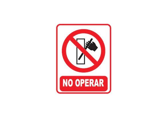 SEÑALES DE SEGURIDAD NO OPERAR 19,5 CM X 25 CM REF. PR-09 MARCA SEVEN