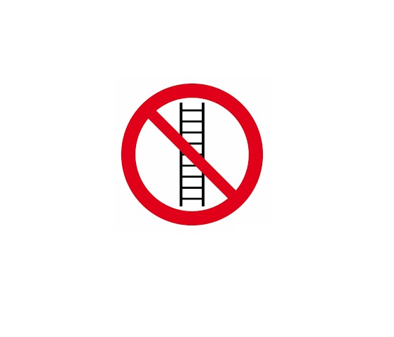 SEÑALES DE SEGURIDAD NO USE ESCALERA 19,5 CM X 25 CM REF. PR-10 MARCA SEVEN