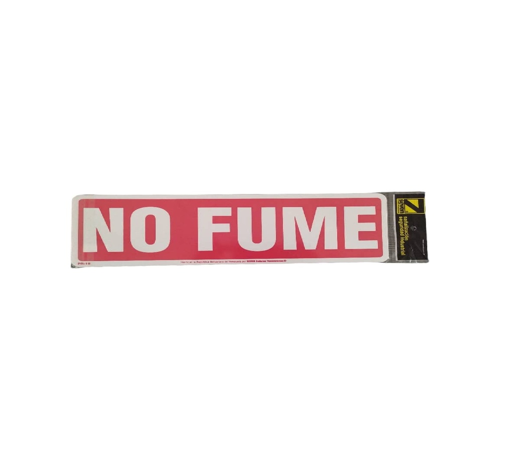 SEÑALES DE SEGURIDAD NO FUME - TEXTO 12,5 X 40 CM REF. PR-16 MARCA SEVEN