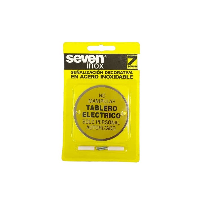 SEÑALES DE SEGURIDAD NO MANIPULAR TABLERO EN ACERO INOX. 8 CM X 8 CM REF. SIX0808RPE02 MARCA SEVEN
