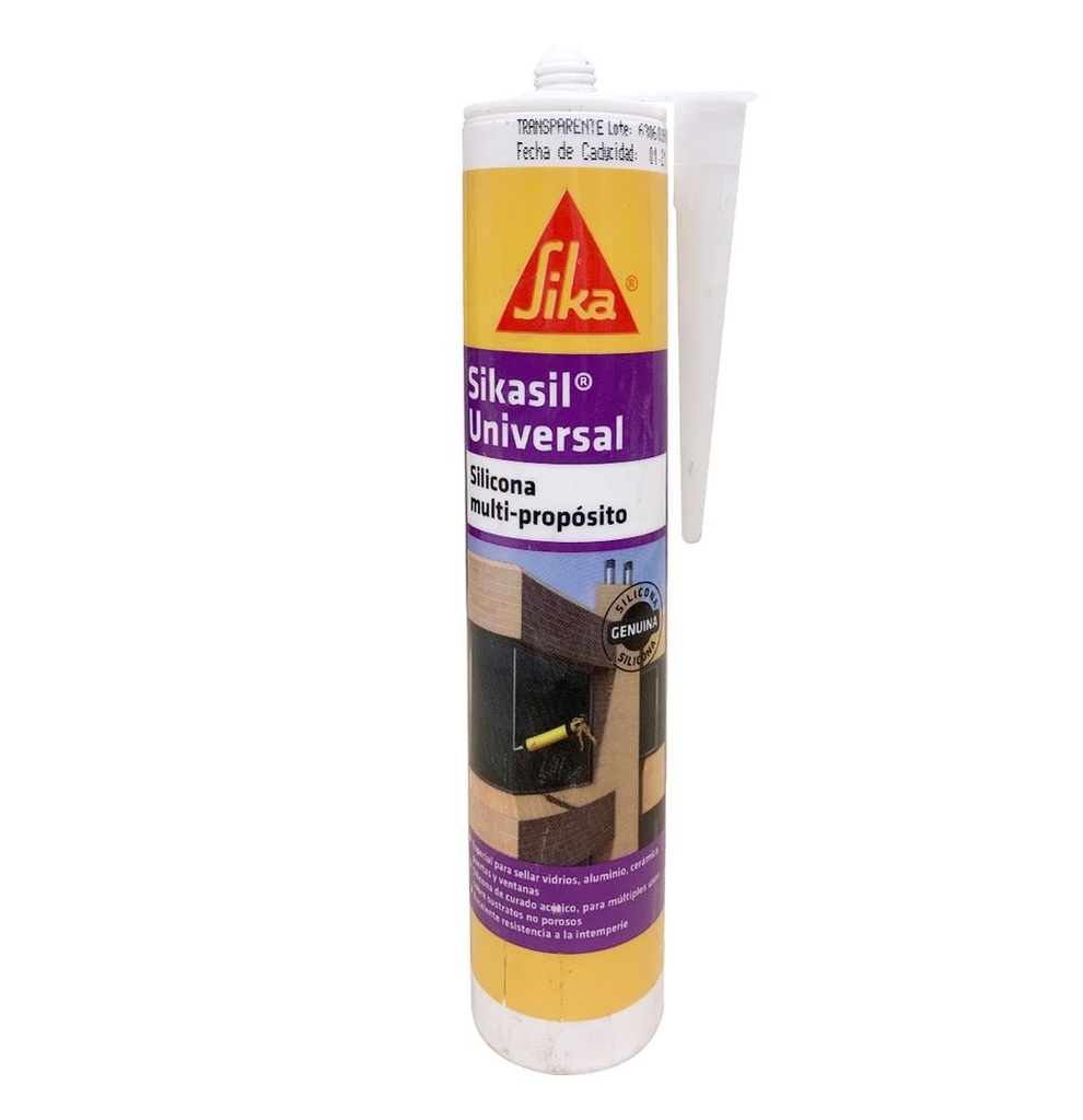 SIKASIL UNIVERSAL / MASILLA MONOCOMPONENTE A BASE SILICON 280 ML TRANSP REF. 219196 /004084 SIKA