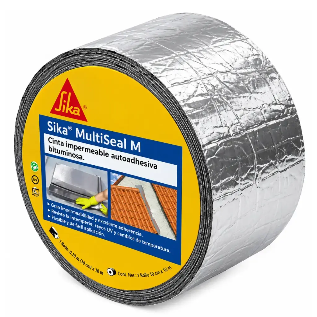 SIKA MULTISEAL ALUMINIUM/ CINTA ASFALTICA AUTOADHESIVA ROLLO 5 MTS X 20 CM REF. 422001 MARCA SIKA