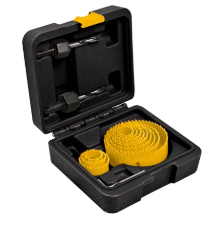 JUEGO DE SIERRA COPA 15 PZAS ACERO ALTO CARBONO MOD. KIT-14P REF. 26037 MARCA PRETUL