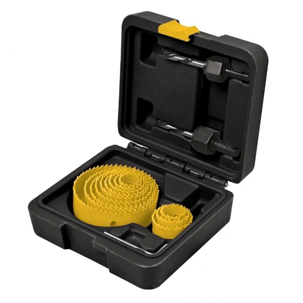 JUEGO DE SIERRA COPA 15 PZAS ACERO ALTO CARBONO MOD. KIT-14P REF. 26037 MARCA PRETUL