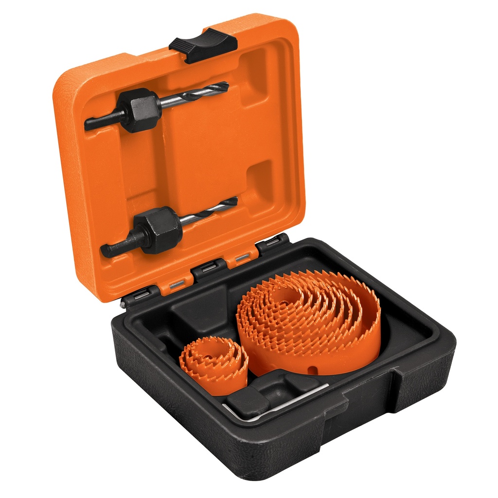 JUEGO DE SIERRA COPA 15 PZAS ACERO ALTO CARBONO MOD. KIT-14 REF. 18083 MARCA TRUPER