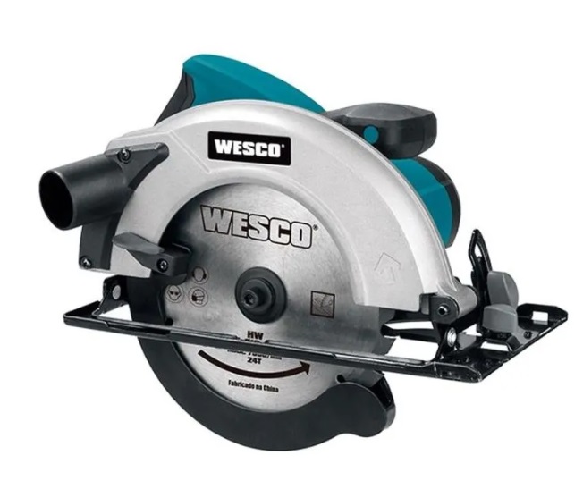 SIERRA CIRCULAR SAW 1500 W 7-1/4" 185 MM 0-45° 110 - 127 V 50 / 60 HZ REF. WS3441U MARCA WESCO