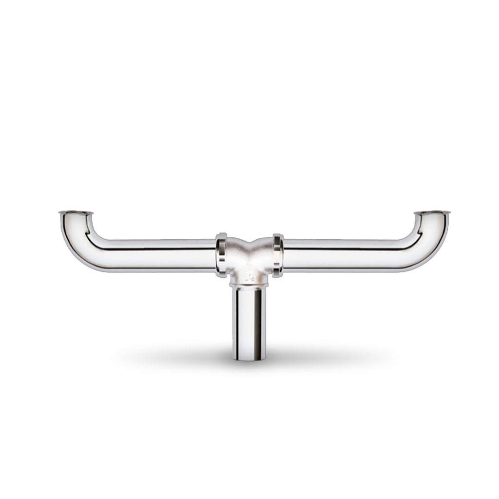 SIFON DOBLE P/ FREGADERO / COLECTOR METALICO C/ ROSCA DE 1 1/2" REF. GRI-0060 MARCA BELT-G