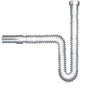 SIFON PARA FREGADERO EXTENSIBLE DE PLASTICO CROMADO 1 1/2" REF. GRI-1631 MARCA BELT-G