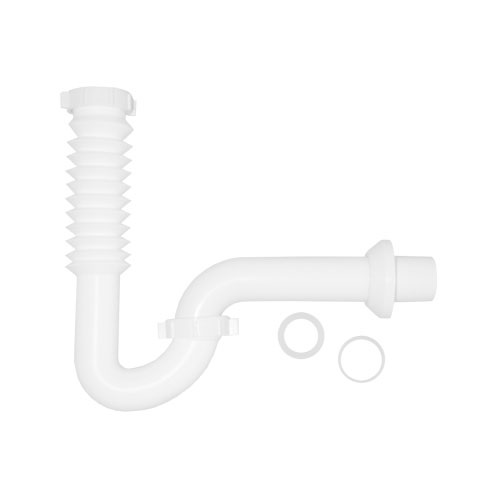 SIFON / COLECTOR PARA LAVAMANOS Y FREGADERO CORRUGADO C/EXTENSION PVC1 1/2"-1 1/4" REF. P-B9025 MARCA COFLEX