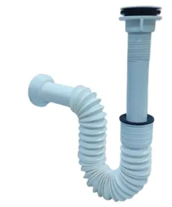 SIFON / COLECTOR PARA LAVAMANOS 1 1/4" FLEXIBLE CORRUGADO + 1 1/2" REF. PJ-B100 MARCA COFLEX