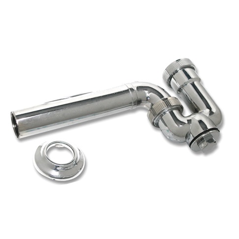 SIFON PARA LAVAMANOS PLASTICO CROMADO DE 1 1/4" REF. SIF-01 MARCA FERMETAL