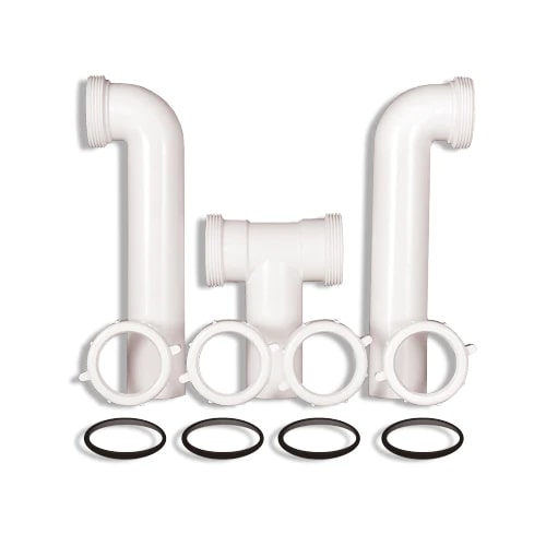 SIFON DOBLE P/ FREGADERO / COLECTOR PLASTICO CON ROSCA 1 1/2" REF. 00906 MARCA PRO-LIFE