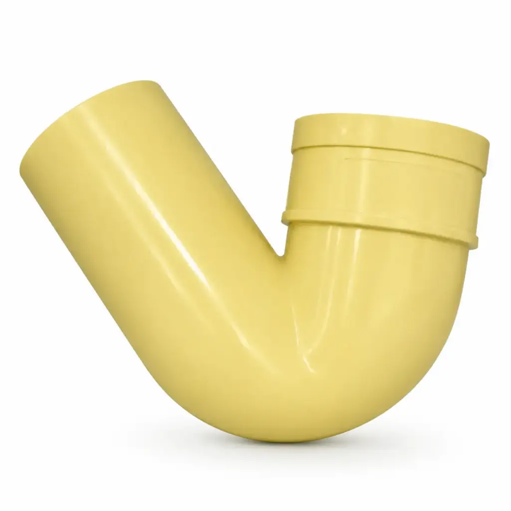 SIFON CORTO DE PVC PARA AGUA SERVIDA DE 110 MM (4") AMARILLO REF. C370024S MARCA UNITECA