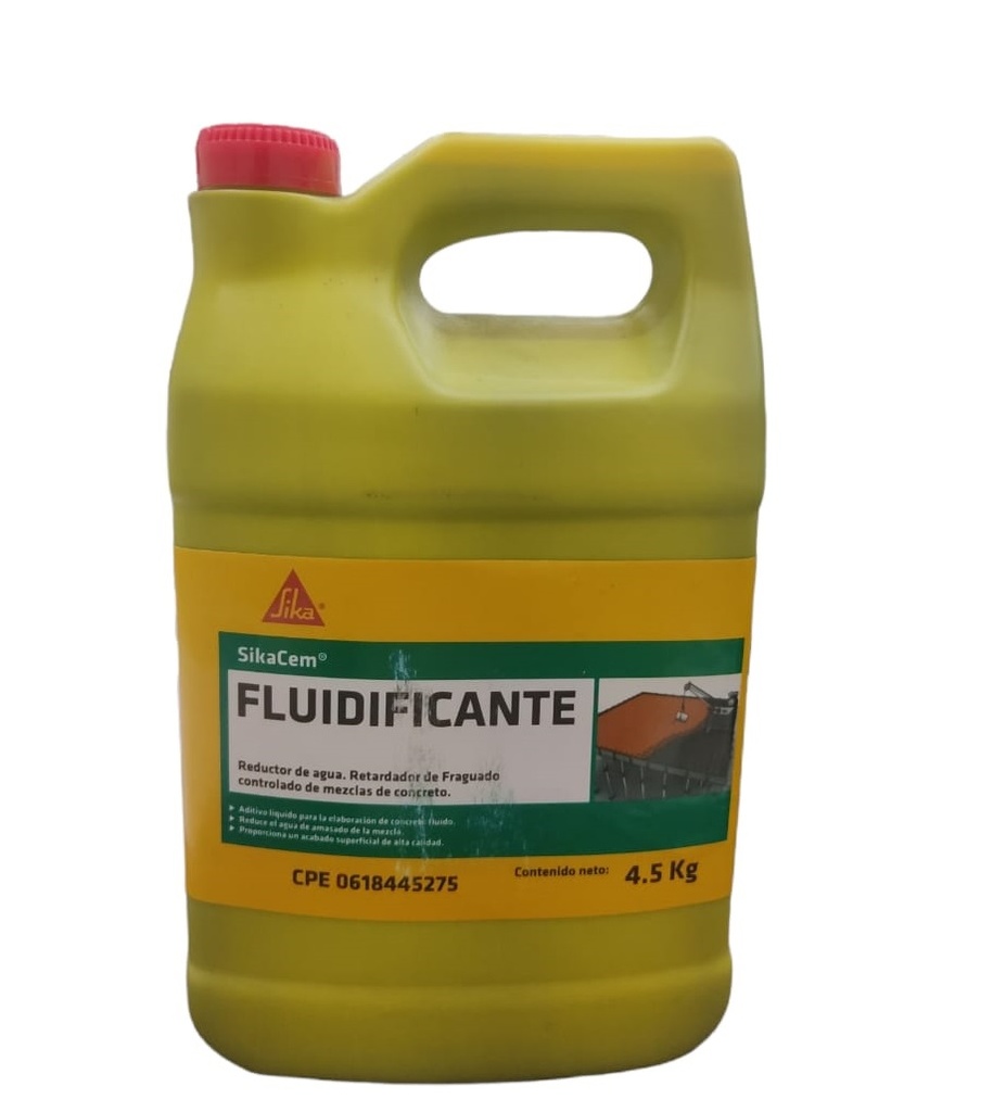 SIKACEM FLUIDIFICANTE 1 GALON ADITIVO LIQ. REDUCTOR DE AGUA, RETARDADOR DE FRAGUADO REF. 100150 SIKA