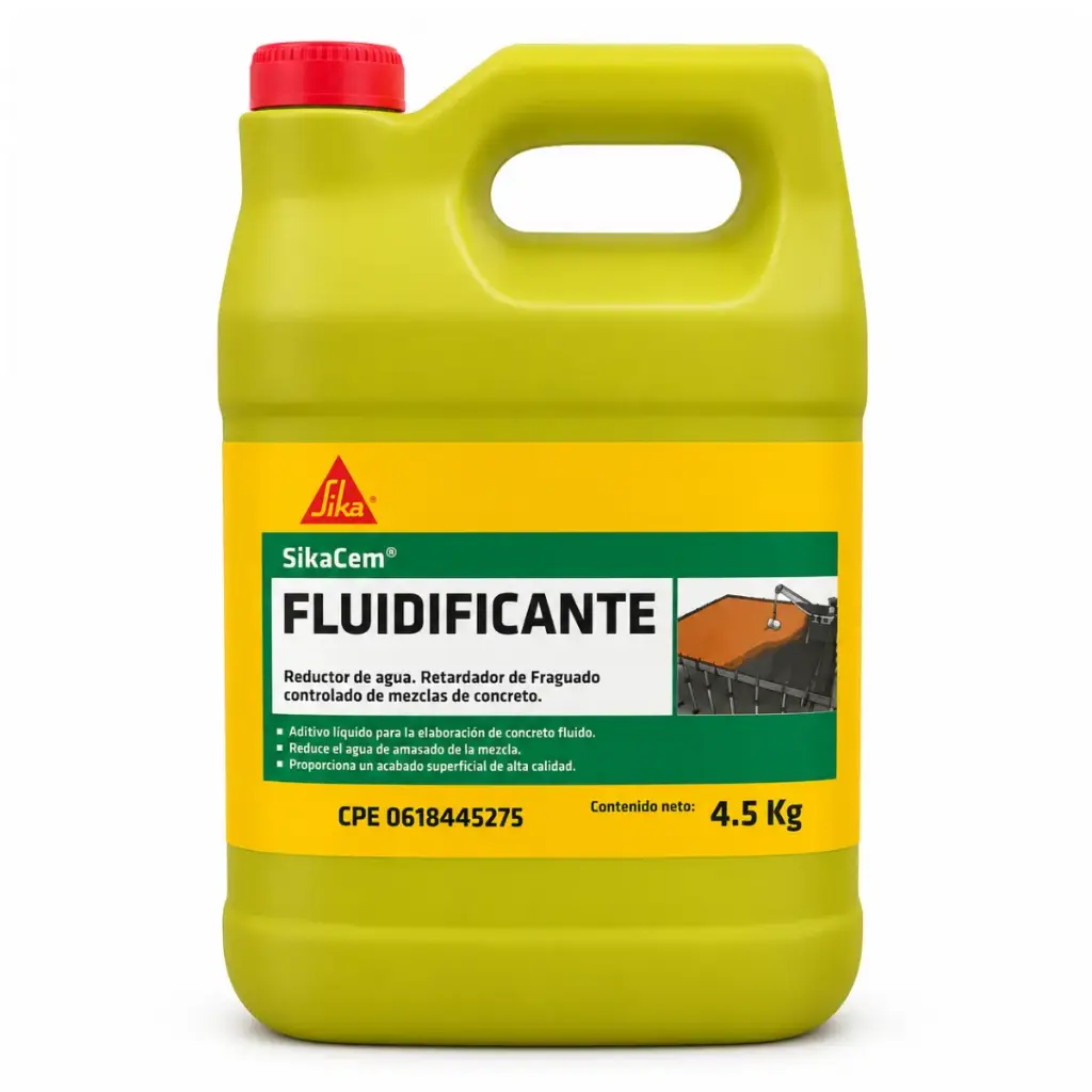 SIKACEM FLUIDIFICANTE 1 GALON ADITIVO LIQ. REDUCTOR DE AGUA, RETARDADOR DE FRAGUADO REF. 100150 SIKA