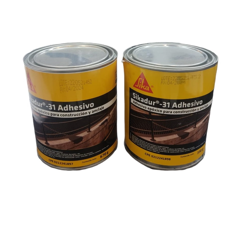 SIKADUR 31 JGO 1/4GL PARTE A 670gr + B 330gr=1KG PARA UNIR CONCRETO NUEVO C/ACERO-ANCLAJE MARCA SIKA