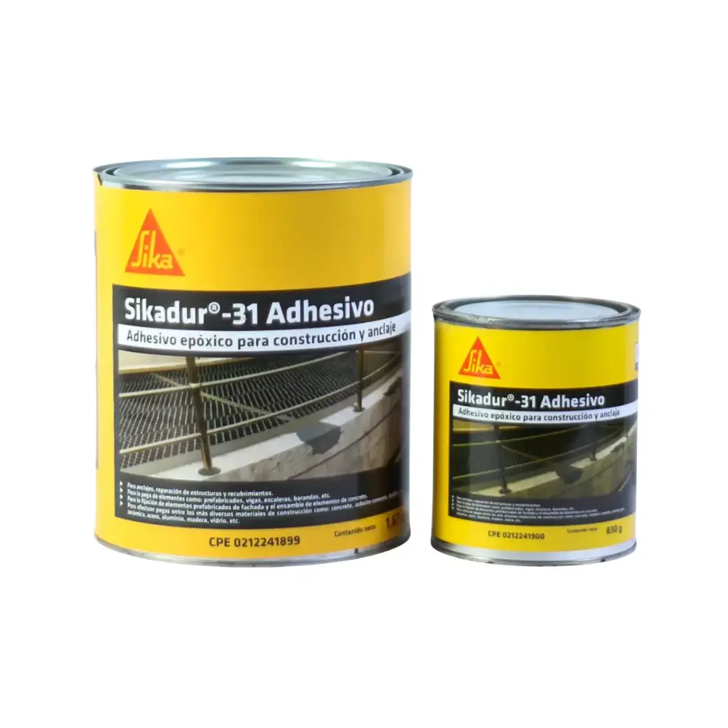 SIKADUR 31 JGO 1GL PARTE A 1.67KG + B 830gr = 2.5KG P/UNIR CONCRETO NUEVO C/ACERO-ANCLAJE MARCA SIKA