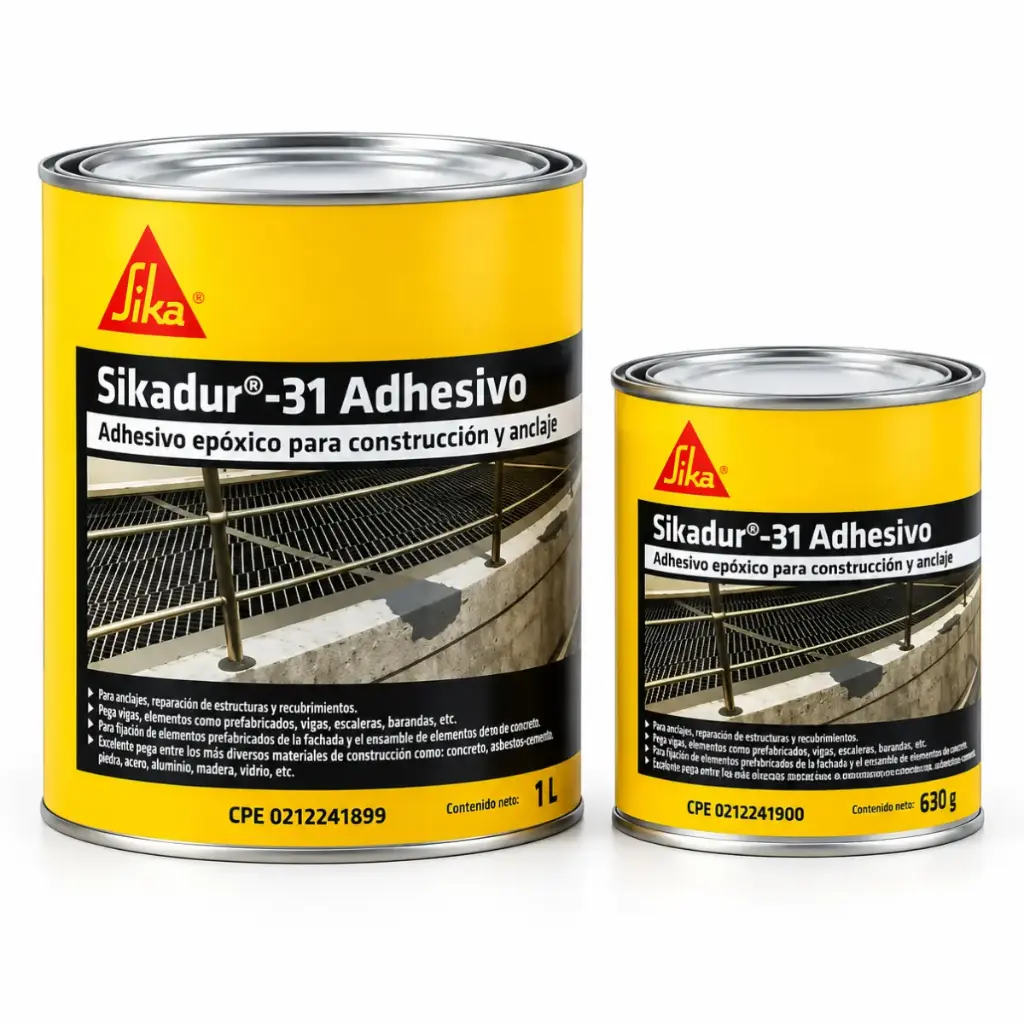 SIKADUR 31 JGO 1GL PARTE A 1.67KG + B 830gr = 2.5KG P/UNIR CONCRETO NUEVO C/ACERO-ANCLAJE MARCA SIKA