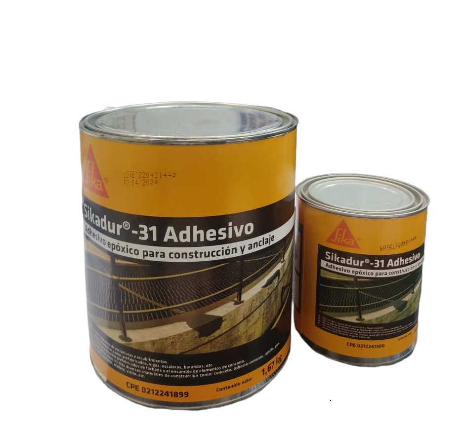 SIKADUR 31 JGO 1GL PARTE A 1.67KG + B 830gr = 2.5KG P/UNIR CONCRETO NUEVO C/ACERO-ANCLAJE MARCA SIKA