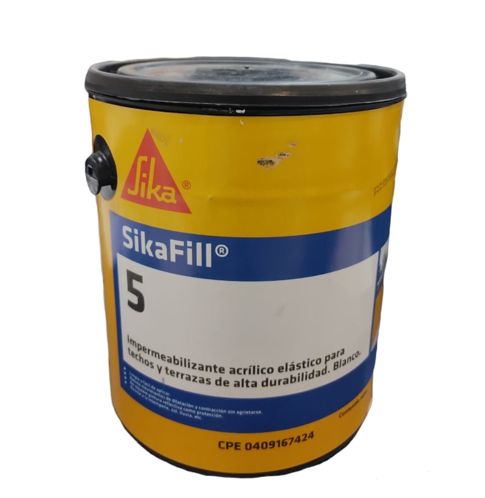 SIKAFILL 5 VERDE PINTURA IMPERMEABILIZANTE AL FRIO/ ELASTOMERICO 01 GALON 5 KG REF.623150 MARCA SIKA