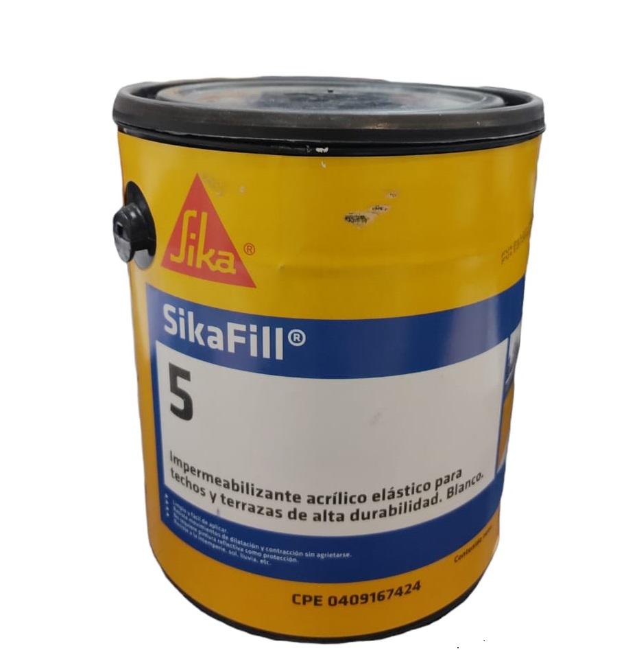 SIKAFILL 5 NEGRO PINTURA IMPERMEABILIZANTE AL FRIO/ ELASTOMERICO 01 GALON 5KG REF.623450 MARCA SIKA