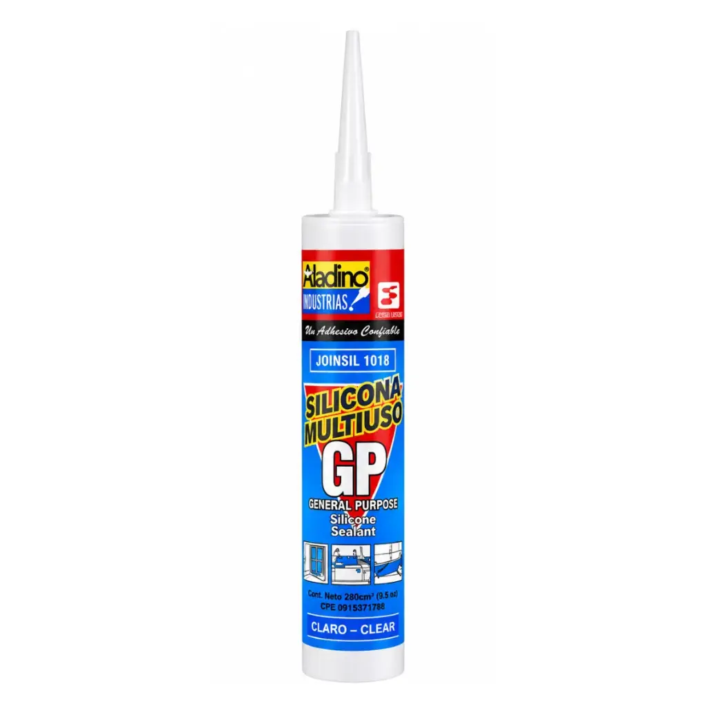 SILICON TRANSLUCIDO CARTUCHO DE 280 ML MULTIUSO REF.CA01 COD 011316 MARCA ALADINO