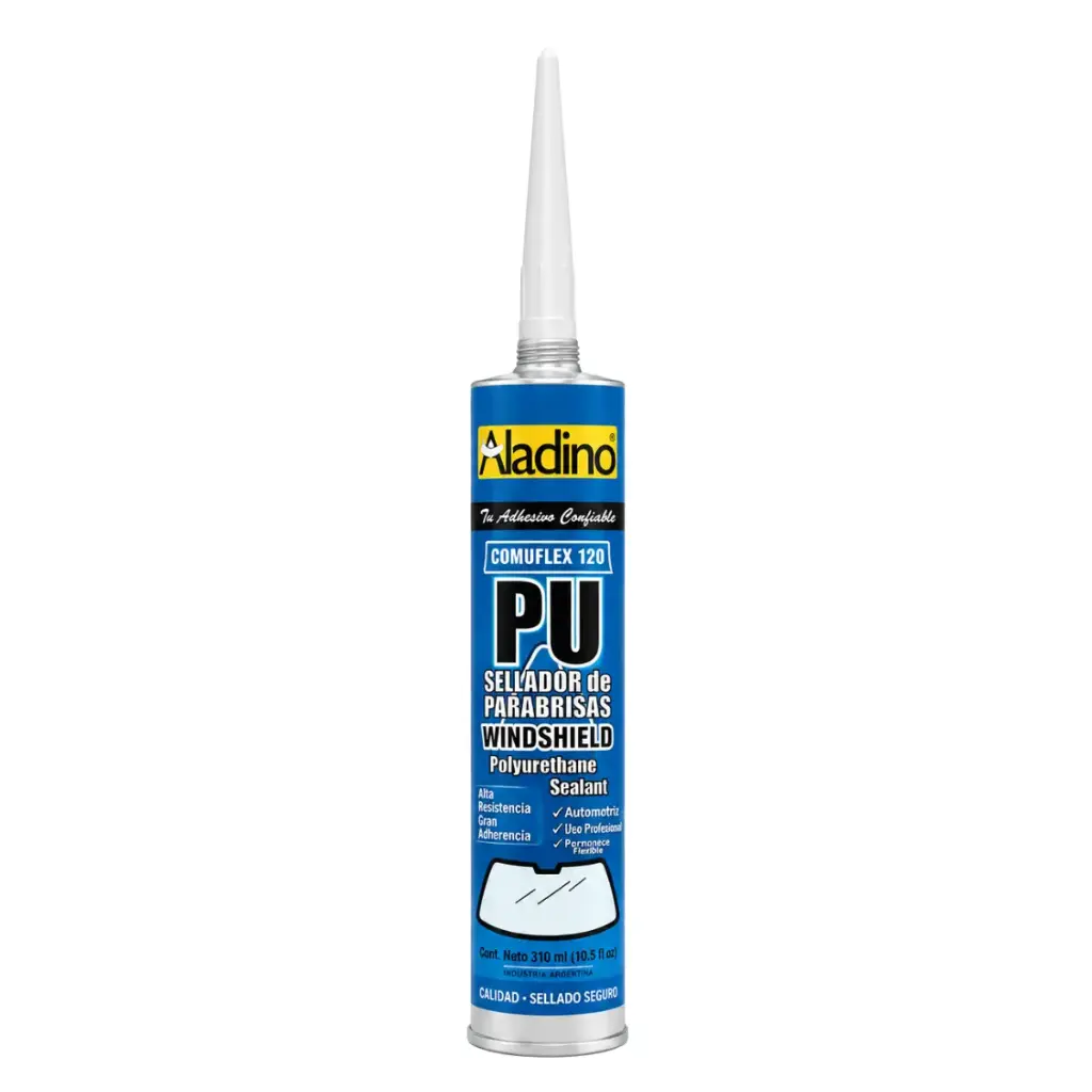 SILICON / SELLADOR DE PARABRISAS NEGRO 310 ML / METAL CON VIDRIO REF. CA19 / 011507 MARCA ALADINO