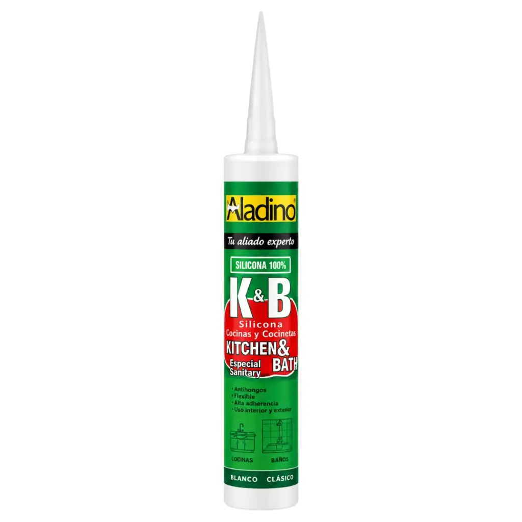SILICON TRASLUCIDO C/FUNGICIDA NEUTRO CARTUCHO DE 280ML COCINA-BAÑO REF. CA30 / 007602 MARCA ALADINO